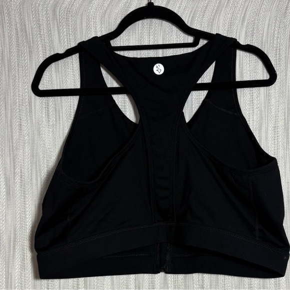 Torrid Black Front-Zip Sports Bra - Picture 2 of 3